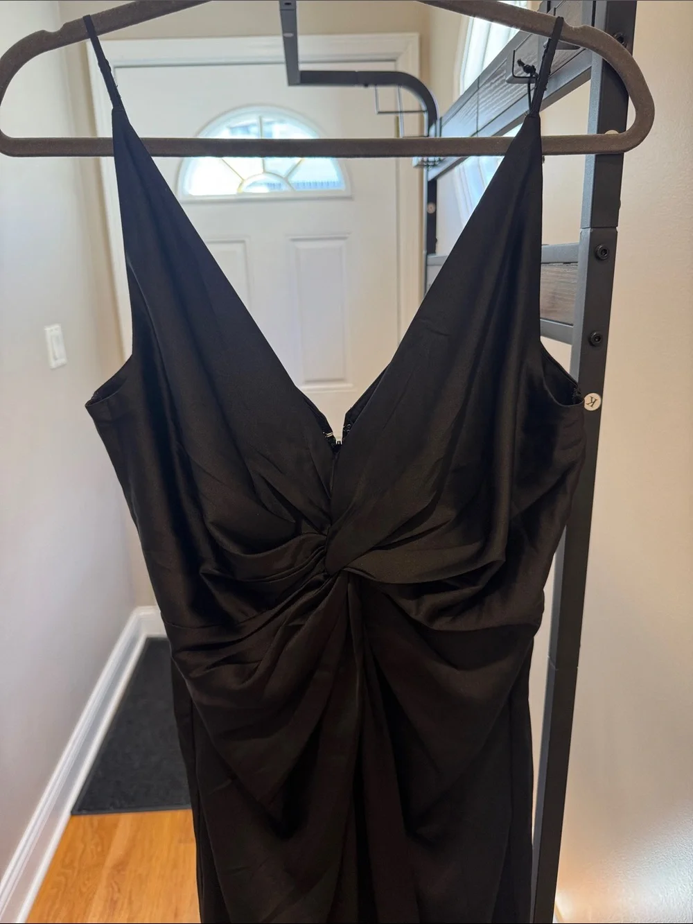 Abercrombie & Fitch Black Twist-Front Maxi Dress